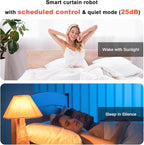 Automatic Curtain Opener - Gifts for Women and Men, Smart Curtain Opener with Remote for Roman/U/T Rails, Bluetooth Curtain Opener with App/Timer, Compatible with Alexa and Google Home