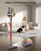 Aipoway Cordless Vacuum Cleaner 580W 50Kpa Vacuum Cleaners For Home, 65 Mins Battery Stick Vacuum Led Panel, Anti-Tangle, Self-Standing, 8-In-1 Lightweight Vacuum For Hardwood Floor/Carpet/Pet Hair -Y
