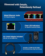 NUBASA 5-Port 2.5Gb Switch with 10Gb SFP+ Port, Unmanaged Multigig Ethernet Splitter for NAS, Gaming, PC - Plug & Play, Silent Aluminum Housing, 2.5 Gigabit Network Switch