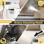 Handheld Steam Cleaner, 15S Rapid Heating, 3 Adjustable Modes, 14 Cleaning Kits, Steam Cleaner for Home, Kitchen, Bathroom, Car