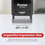 Promot Emailed Self Inking Rubber Stamp - Refillable Stampers for Office - Business, Accounting, Bookkeeping, Coding, Legal, Notary, Work, Ordering, Inventory Stamps - Red Ink
