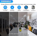 Cortelco 2x2 LED Troffer Light-20W/25W/30W/35W/40W,Up to 6000 Lumens,4 CCT Selectable 3000K/3500K/4000K/5000K,0-10V Dimmable Drop Ceiling Panel – 100-277V,ETL & DLC Listed,Commercial Grade,2 Pack