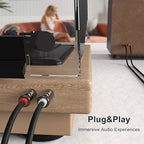 J&D 2 RCA M/M Stereo Audio Cable, Gold-Plated 2RCA Male to 2RCA Male Copper Shell Auxiliary Audio Cord for Home Theater HDTV Amplifiers Hi-Fi Systems Speakers, RCA Audio Cables, 15 Feet