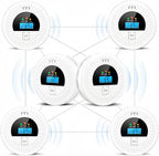 6-Pack Interconnected Smoke and Carbon Monoxide Detector, Battery Operated, Silence/Test Button, Smoke & CO Alarm for Any Room