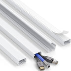 ZhiYo Large Capacity Wire Hiders for TV on Wall, 63in (4xL15.8in) PVC Cable Cover, Snap and Lock Design, White Cord Covers for Wires on Wall