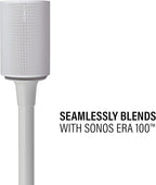 Sanus Wireless Speaker Stand for Sonos Era 100™ - Pair White |, Perfect Stand Setup for Easy and Secure Mounting of New Sonos Era 100™ Speakers - OSSE12-W2