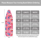 ZCFYGDX Flamingo Palm Leaf Print Ironing Board Covers (17 x 49 in) Hook & Loop Elastic Edge Easy to Install, Scorch Resistant,Lightweight & Breathable Anti-Slip & Wear-Resistant Home Size-M