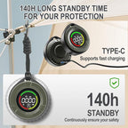 3-in-1 Portable Carbon Monoxide Detectors for Travel, Temp/Humidity Sensor, 140H Standby, Rechargeable Carbon Monoxide Monitor Alarm with Magnetic Back, CO Detector for Home/Camping/Travel/RV/Car