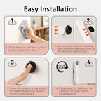 Vaszu Remote Control Holder Magnetic Wall Mount Self-Adhesive, 6 Pack Upgraded Silicone Remote Organizer Storage 360° Rotation Wall Holder for Home Office TV, Fan and Air Conditioner Remote Control