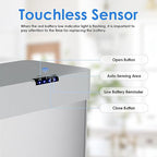 AthLike Sensor Trash Can, Touchless Motion Sensor Trash Bin, Smart Automatic Garbage Can with Soft-Close Lid, Bag Retainer Ring and Display Light,for Kitchen,Living Room Office (Silver, 16 Gal)