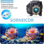 Projector Lamp for Epson EL PLP67/V13H010L67 EB-S02 EB-S02H EB-X11 EH-TW480 EH-TW550 EB-X12 EB-X02 EB-S01 EB-S11 EB-S12 Home Cinema 500 707HD 710HD 7 50HD H436B H433B EX3210 EX3212, with Housing