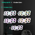 EDUP HOME 3D LED Neon Digital Desk Wall Alarm Clock RGB Night Light 7 Colors 9.7" with Remote Control for Bedroom/Living Room/Kitchen/Office, Adjustable Brightness,12/24 Hr, Time/Date/Temperature