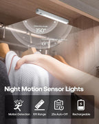 Goodea 6 Pack Led Under Cabinet Lights Wireless with Charging Station, 7’’ Rechargeable Motion Sensor Light Indoor, Dimmable Closet Lights for Cabinets, Bookshelf, Stair, Hallway