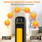 Auertech 35.5" Space Heater with Humidifier, 2 in 1 Electric Space Heater with 1.75L Water Tank, Oscillating Room Heaters with Dual-Fan & Thermostat, Space Heaters for Indoor Use Large Room, Bedroom