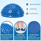 Wobble Cushion Set for Sensory Kids and Balance Training - Disc Plus 4 Pods, Board With Pump, Inflatable Stepping Pads for Adults