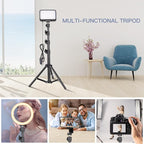 UBeesize LED Video Studio Light Kit - 16 Color Filters, Adjustable Tripod Stand with Ball Head, Photography Lighting for Video Recording