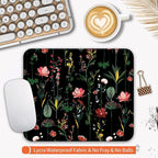 Armanza Square Mouse Pad Blooming Botanical Flowers,Personalized Premium-Textured Custom Mouse Mat Design,Washable Mousepad Cloth,Non-Slip Rubber Base Computer Mouse Pads for Wireless Mouse