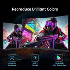 KTC 32 Inch Curved Gaming Monitor, FHD 1080P 165Hz PC Monitor, 1500R, 122% sRGB with HDR, FreeSync Premium, HDMI 2.0x2, DisplayPort 1.4, VESA Compatible, Tilt Adjustable, Eye Care, H32S17C