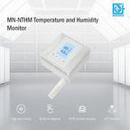 MONIGEAR Network Temperature Humidity Monitor, THERMOMETER, Environmental Sensor, Supports MQTT, BACnet, SNMP, Modbus TCP, PoE Power Supply