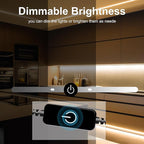 Pandery COB LED Strip,LED Strip Lights 5M/16.4ft,Touch Dimmable LED Strips,CRI90+,3000K Warm White cob led,1600LEDs,24V LED Tape Lights,Indoor for Bedroom, Kitchen, TV, Mirror,Cabinet