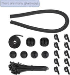 RAMFIYN Cable Management Box Large Cable Organizer Box for Power Strips, Surge Protectors, Chargers, Adapters, TV Computer Wires Cable Hider Organizer Box with Cable Ties，Clip Holders - Khaki