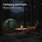 MKLK Camping Lantern, IPX4 Waterproof Touch Control LED Night Light, USB Rechargeable & Long Lasting Battery, Portable Hanging Tent Lamp for Outdoor Camping Hiking Backpacking,Orange