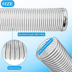 PVC Dust Collection Hose 6" x 10', Puncture Resistant 6 Inch Dust Collector Hose for Shop Vacuum,Woodworking Dust Collection Systems,Flexible Clear PVC Fume Debris Dust Hose Tube w/Carbon Steel Wire