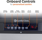 Comfort Zone Hard-Wired Ceiling Mount Garage Space Heater with Remote, 7,500 Watt, 240 Volt, Fan-Forced, Overheat Protection, Digital Thermostat, 12-Hour Timer, Ideal for Garage & Workshop, CZ230ERBK