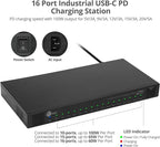 SIIG 16-Port Industrial USB-C PD Charging Station - 1000W - up to 10 USB-C 100W - up to 16 USB-C 60W (ID-US0C11-S1)