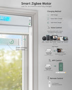 Yoolax Smart Blinds, Motorized Cellular Shades Compatible with Alexa, Blackout Electric Blinds with Remote for Indoor Windows, Automatic Energy Saving Honeycomb Shades, White, 33" W x 72" H
