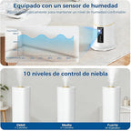 Humidifier Large Room,2.4Gal Cool Mist Humidifiers for Bedroom 9L High Capacity 24dB Quiet Air Humificador fit Removable Water Tank 360° Adjustable, Top Fill & Easy Clean with Remote Control