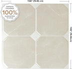 SMART TILES Peel and Stick Backsplash - 5 Sheets of 7,75" x 7,75" Betera Beige - 3D Adhesive Peel and Stick Tile Backsplash for Kitchen, Bathroom, Wall Tile