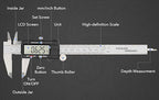 Digital Caliper Precise Measuring Tool, Vizbrite 6 inch Stainless Steel Electronic Vernier Calipers with Auto-Off Large LCD Screen, Accurate to ±0.001in/0.01mm, Easy Use Caliper