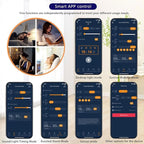 JUXLamp Light Therapy Alarm Clock Wake up Light 10000 lux Sunrise lamp Bright Light Alarm Clock APP Control Built in Lithium Battery Portable for Travel