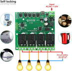 Newgoal 4-Channel WiFi Smart Switch Relay Module, TUYA/Smart Life App for Smart Home Remote Control, Momentary Time Adjustable, Compatible with Alexa/Google Assistant