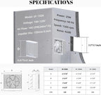 SAILFLO 6 Inch Small Window Shutter Exhaust Fan, 7.7 x 7.7 Inch Cutout, 145CFM 25W Wall-Mounted Ventilation Fan Air Extractor for Bathroom Home Bedroom Attic, φ6 Inch Impeller