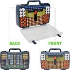 Aptbyte Battery Organizer Storage Holder Box Case with Tester- 269 Batteries Double-Sided Variety Pack, Holds AA AAA 4A C D Cell 9V 3V Lithium LR44 CR2 CR123 CR1632 18650 Button- Blue (Box Only)