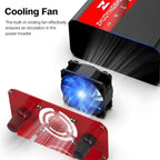 1000W Pure Sine Wave Inverter 12V DC to 120V AC (2000W Peak) Car Power Inverter with LCD Display, Dual USB 3.4A, Aluminum Housing, 95% Efficiency - Compact Power Inverter for RV Home Solar