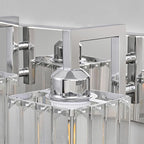 FDPBY Modern Bathroom Vanity Light 6-Lights Chrome Crystal Wall Lamp Bathroom Modern Crystal Vanity Lighting