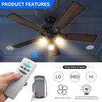 Universal Ceiling Fan Remote Control Kit with Up Down Light Replacement for Hampton Bay Harbor Breeze Hunter 3-Speed Dimmer UC7078T UC7080T CHQ7078T L3H2010FANHD Fan-HD6 FAN-28R
