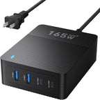 RYND 2026 Latest USB C Fast Charger,165W GaN 4-Port Charging Station Hub Block Cube, USB C Wall Charger Blocks with Dual Type C Ports,for iPad/iPhone 17 16 15 14 13 12 Pro Max Pixel Note Galaxy