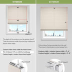ZSTARR Smart Roman Shades Rechargeable Motorized Blinds with Remote Light Filtering Roman Window Shades Plain Fold Soft for Doors Bedroom, Custom Size (Light Beige)