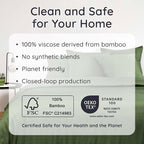 Bambaw 100% Viscose Derived from Bamboo Queen Sheet Set 6 Piece, Queen Size Cooling Sheets for Hot Sleepers, Super Soft Sheets, Deep Pockets Fits Up to 16'' Mattresses (Olive)
