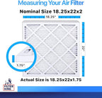 Filter King 18.25x22x2 Air Filter | 4-PACK | MERV 8 HVAC Pleated A/C Furnace Filters | MADE IN USA | Actual Size: 18.25 x 22 x 1.75"