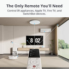 SwitchBot Universal Remote Control with Hub Mini Matter Enabled with Remote, Multi-use Smart Remote with Customize App, Control 25 IR/Bluetooth Devices and 10 Scenes