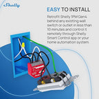 Shelly 1PM Gen4 | Wi-Fi, Zigbee, Matter Smart Relay Switch with Power Metering, 1-Channel 16A | Home Automation | Alexa, SmartThings, Google Home, Apple HomeKit Compatible | iOS Android App (2 Pack)