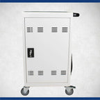 Thetilsy 35 Device Mobile Charging Station for Laptops/Tablets/iPads/Chromebooks,35 Bay Lockable Charging Cabinet with Power Strip for Classroom,School Charging Carts with Casters(White)