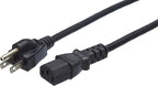 Amazon Basics Computer Monitor TV Replacement Power Cord, 6 ft, 32 count (Pack of 1), Black