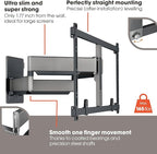 Vogel's TVM 5855 Full-Motion Ultra Strong TV Wall Mount for Large and Heavy TVs up to 100 inches and 165 lbs, Swivels up to 120°, Max. VESA 600x400, Universally Compatible