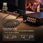TODN 75-Ohm Coaxial Digital Audio Cable Audiophile 24K Gold-Plated RCA Male Connector SPDIF Coax Cable with OCC-Core, Dual Shielded for Subs/TVs/Apms (4.9ft /1.5m)
